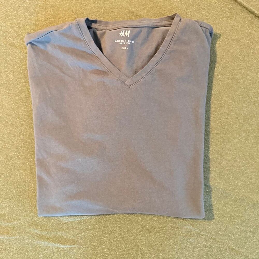 H-m Men's Grey and Brown Shirt